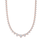 Baguette Heart 18" Moissanite Necklace